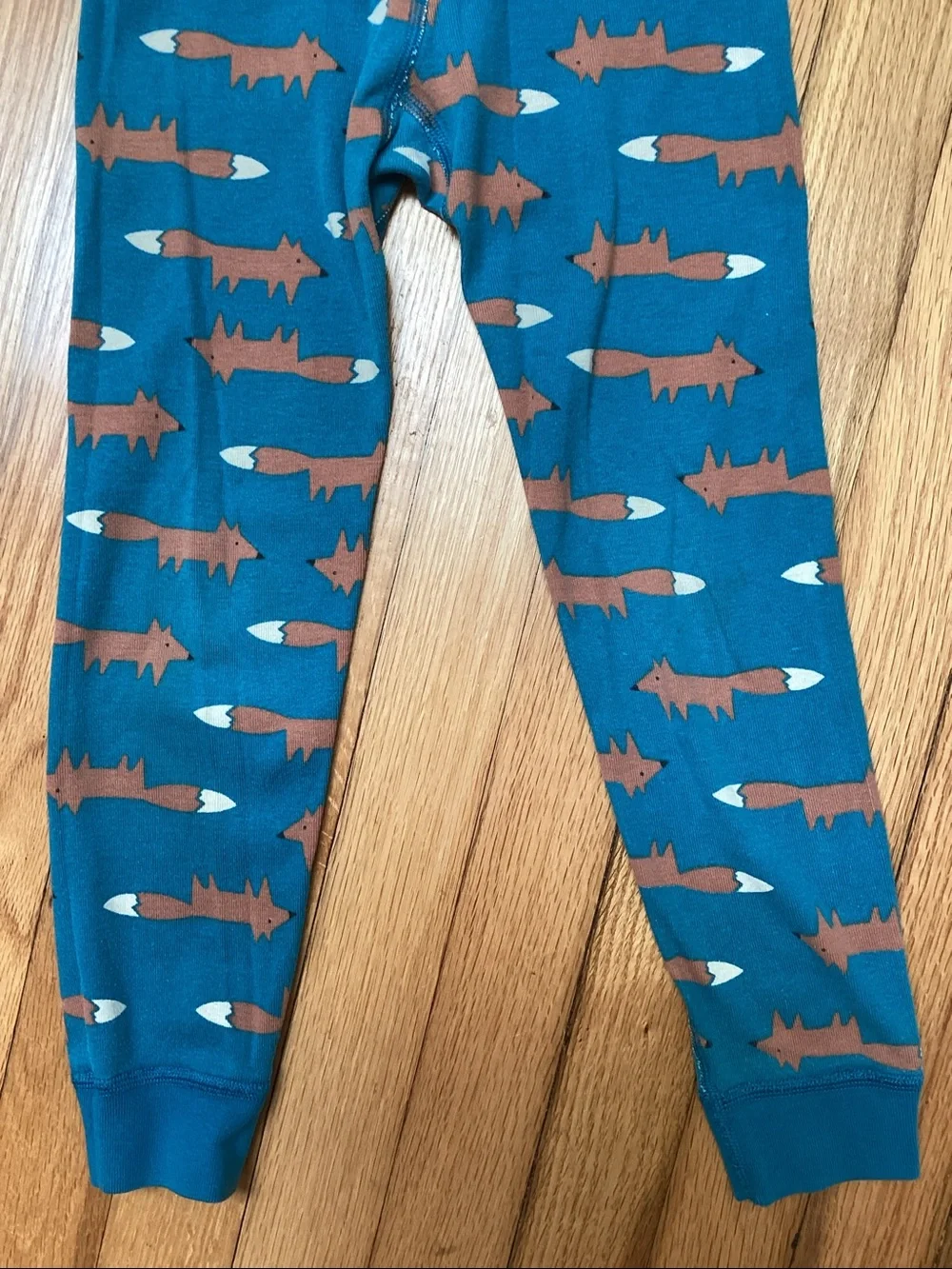 Hanna Andersson fox print long john pajama set size 5